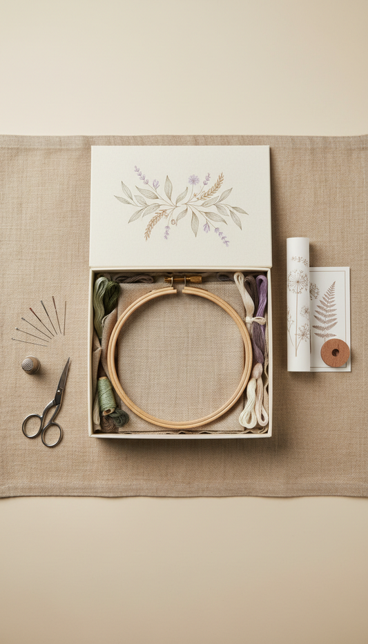 Cotton Sampler Kit with Wooden Hoop