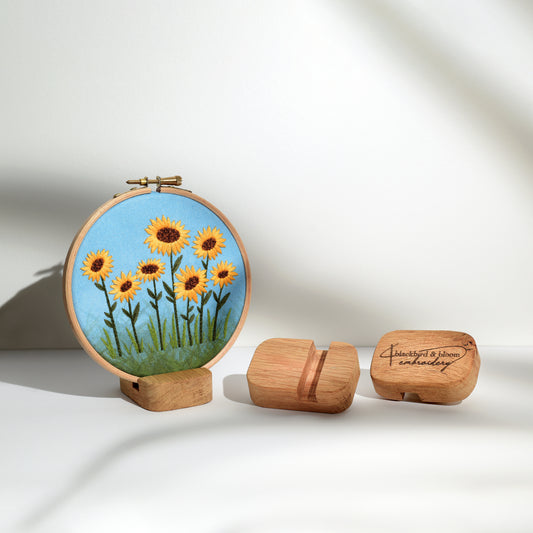 Oak Embroidery Hoop Stand