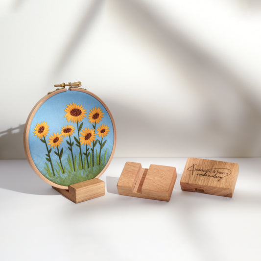 Oak Embroidery Hoop Stand