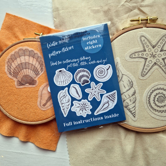 Seashells Stick & Stitch Embroidery Patterns