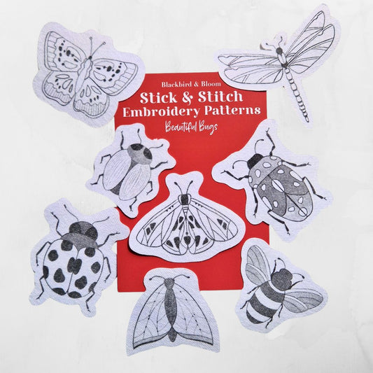 Beautiful Bugs Stick & Stitch Embroidery Patterns
