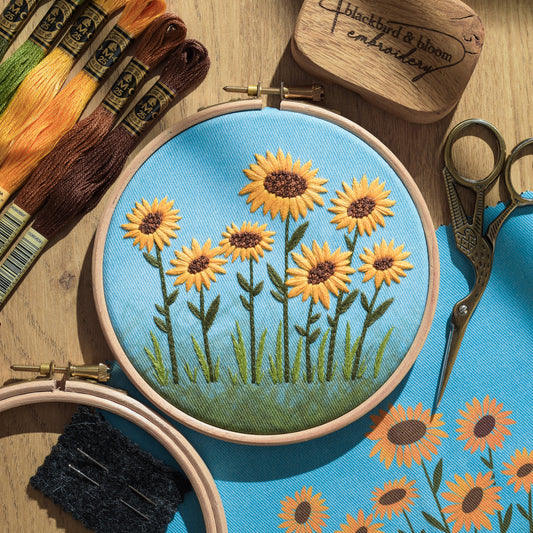 Sunflower Field Embroidery Kit