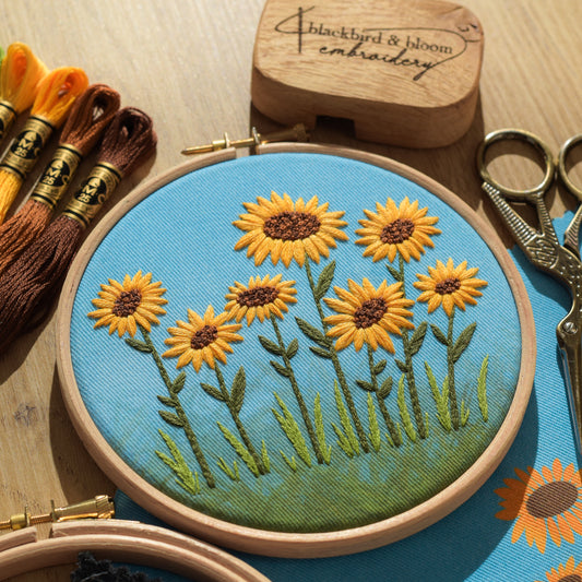 Sunflower Field Embroidery Kit