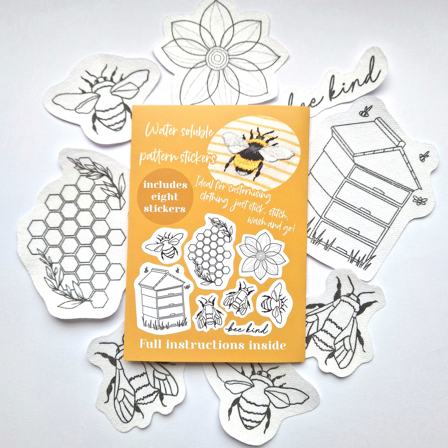 Sweet Honeybee Stick & Stitch Embroidery Patterns