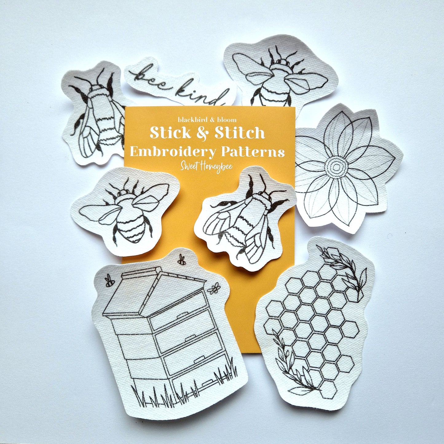 Sweet Honeybee Stick & Stitch Embroidery Patterns