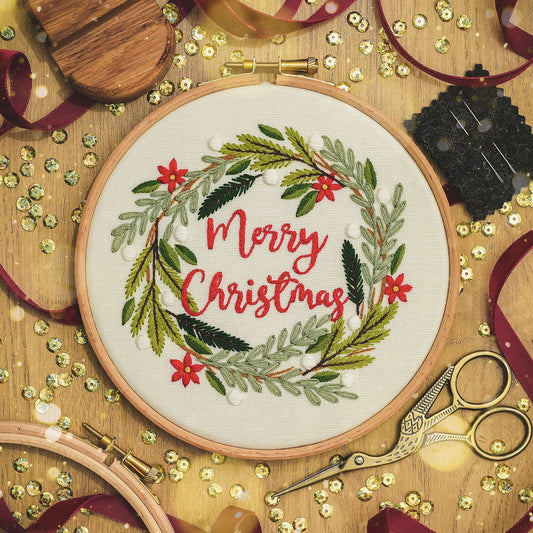 Christmas Wreath Embroidery Kit