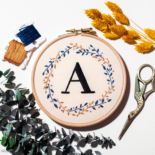 Custom Monogram Wreath Hoop