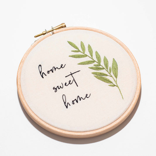 Home Sweet Home Embroidery Artwork