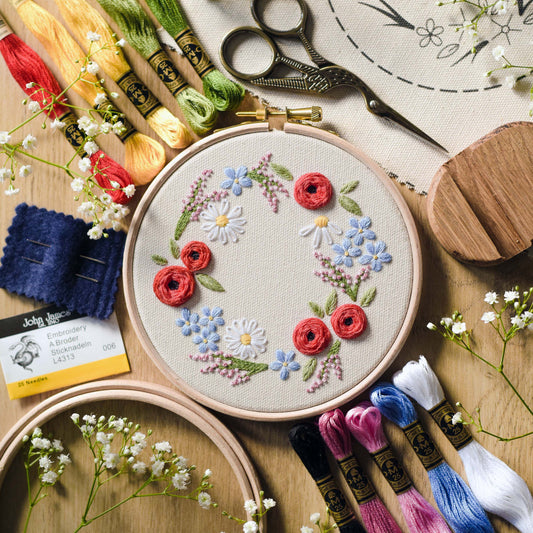 Wildflower Wreath Embroidery Kit