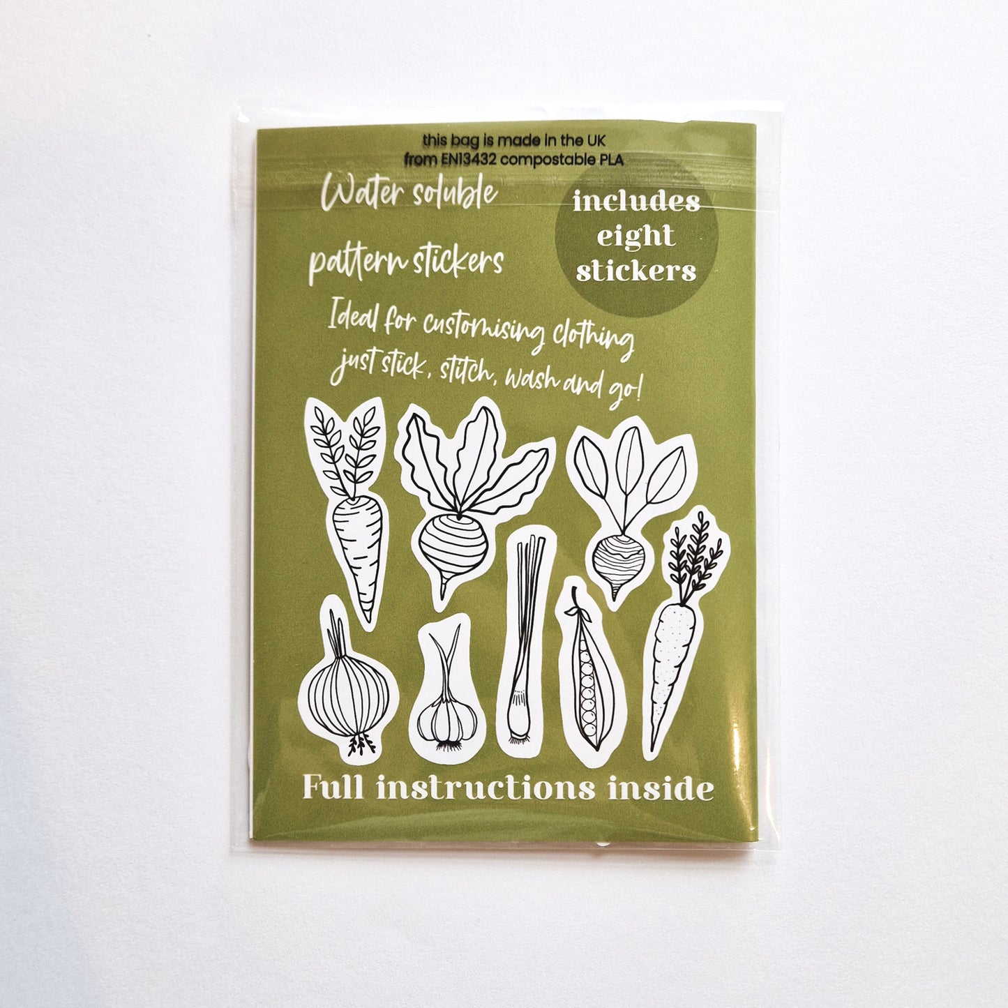 Garden Vegetables Stick & Stitch Embroidery Patterns