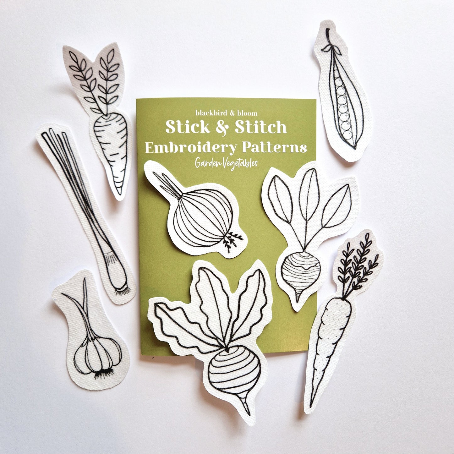 Garden Vegetables Stick & Stitch Embroidery Patterns