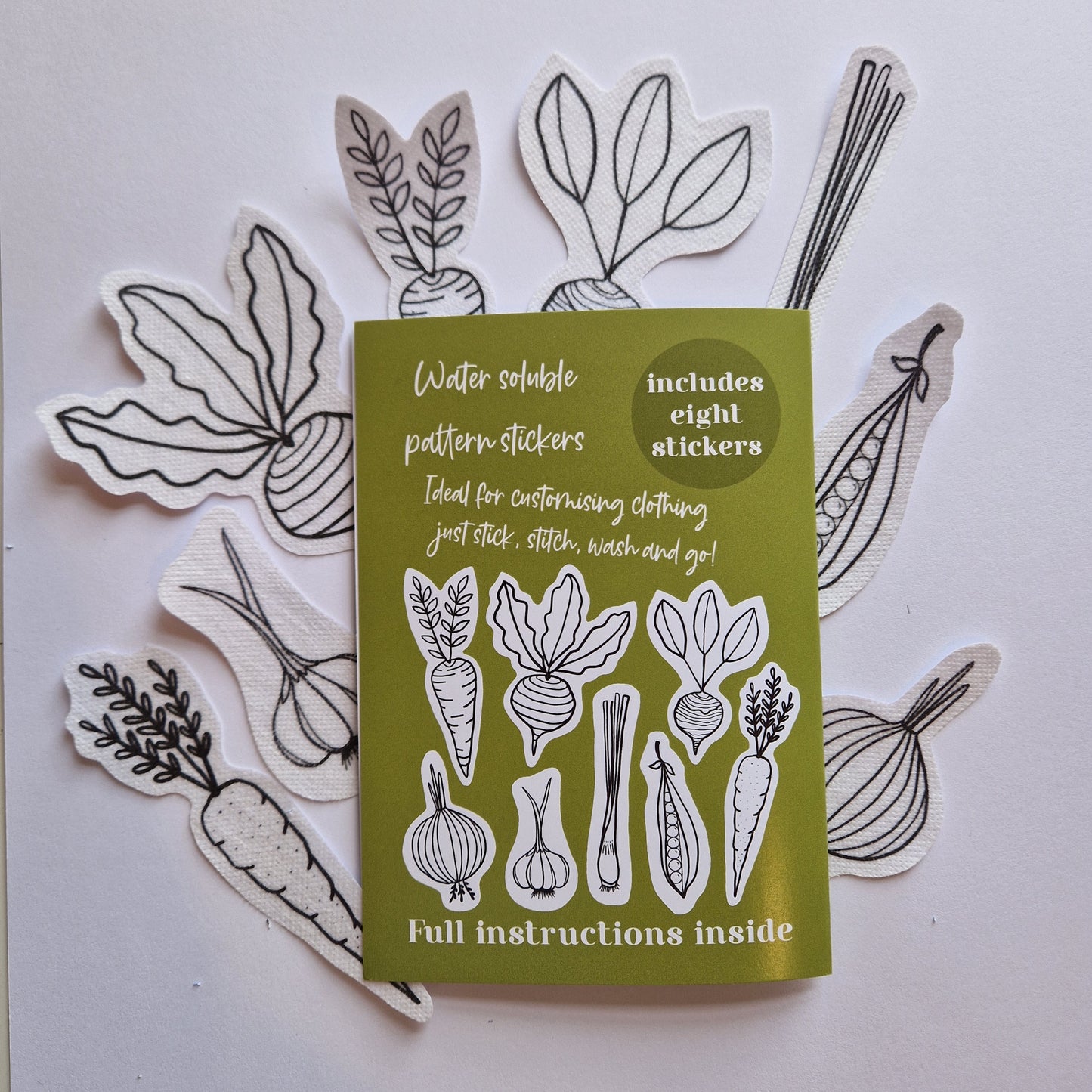 Garden Vegetables Stick & Stitch Embroidery Patterns