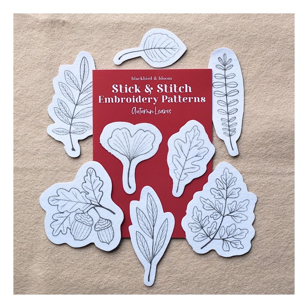 Autumn Leaves Stick & Stitch Embroidery Patterns