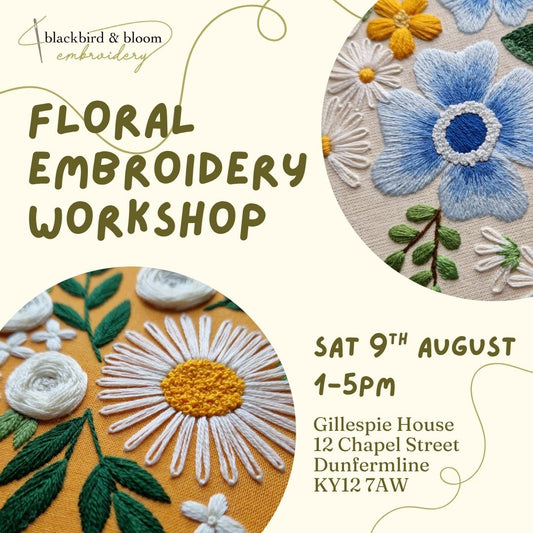 Floral Embroidery Workshop - Sat 9th August '25