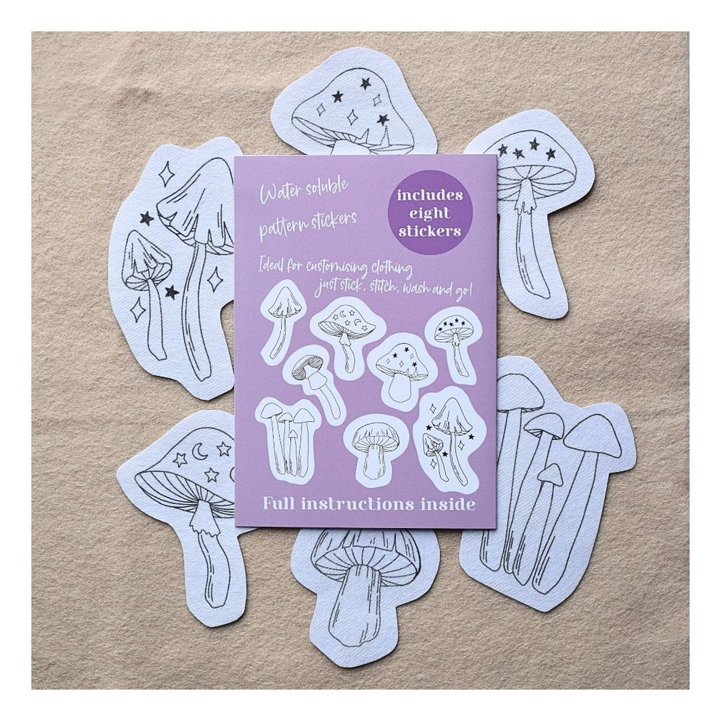 Mystical Mushrooms Stick & Stitch Embroidery Patterns
