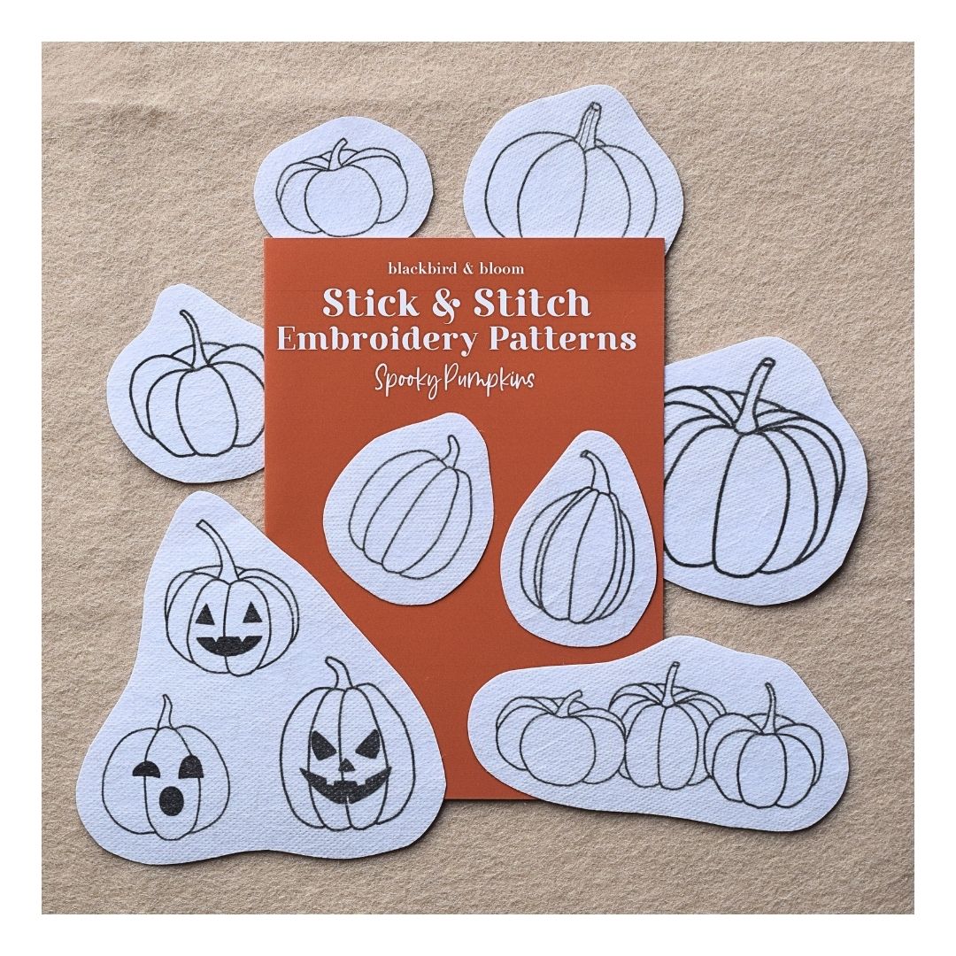 Spooky Pumpkins Stick & Stitch Embroidery Patterns
