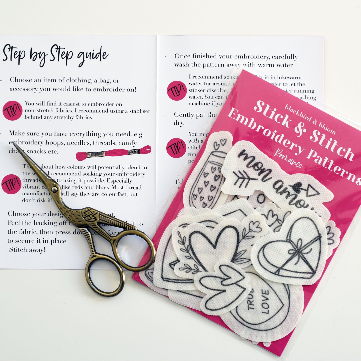 Romance Stick & Stitch Embroidery Patterns