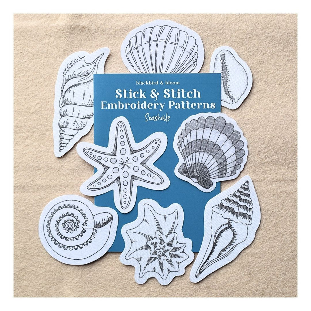 Seashells Stick & Stitch Embroidery Patterns