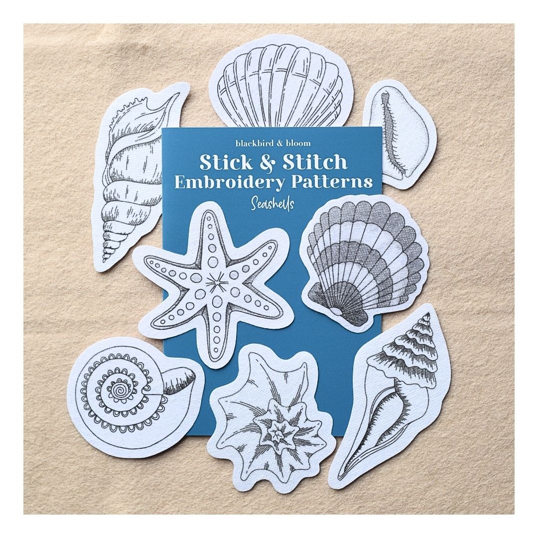 Seashells Stick & Stitch Embroidery Patterns