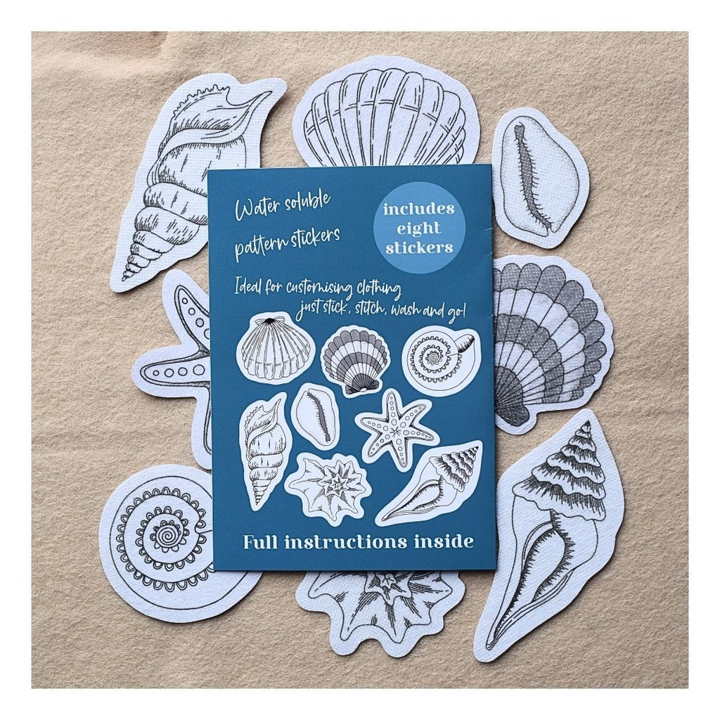 Seashells Stick & Stitch Embroidery Patterns