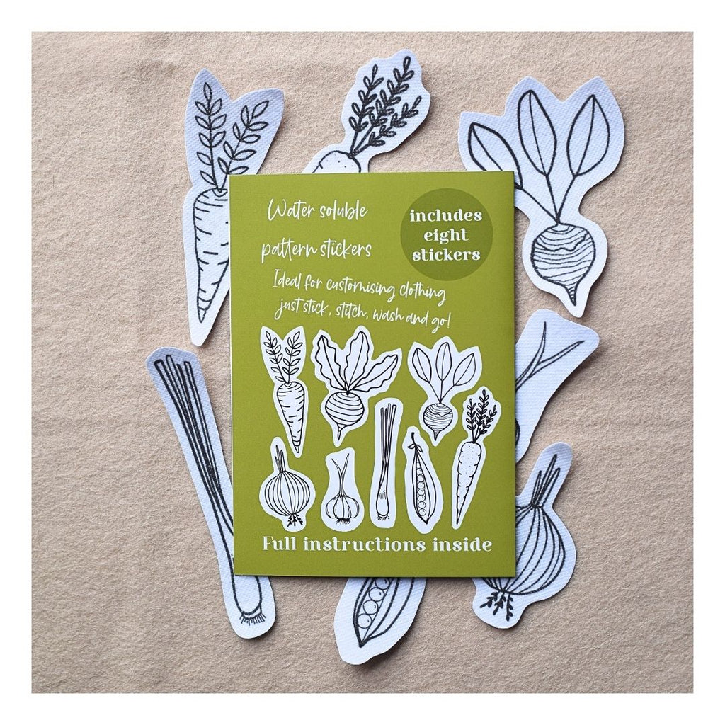 Garden Vegetables Stick & Stitch Embroidery Patterns