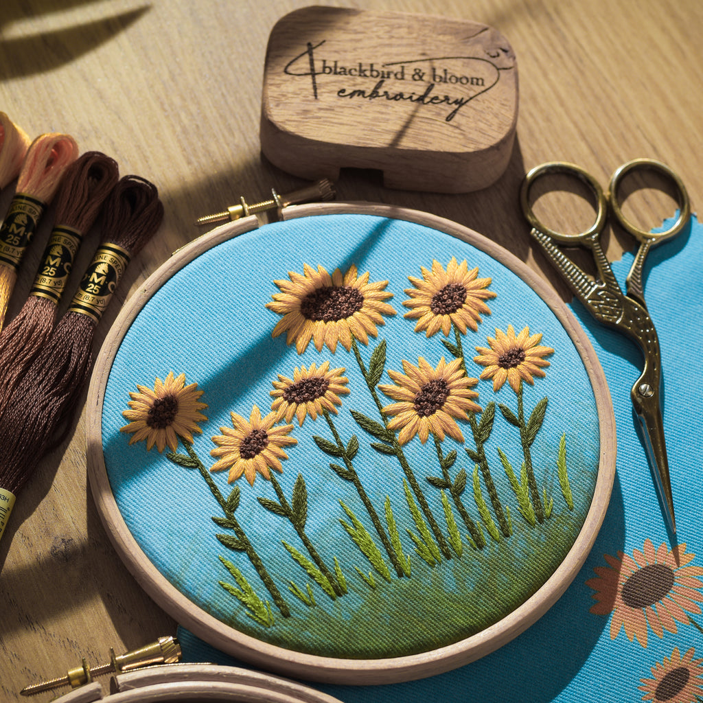 Sunflower Field Embroidery Kit