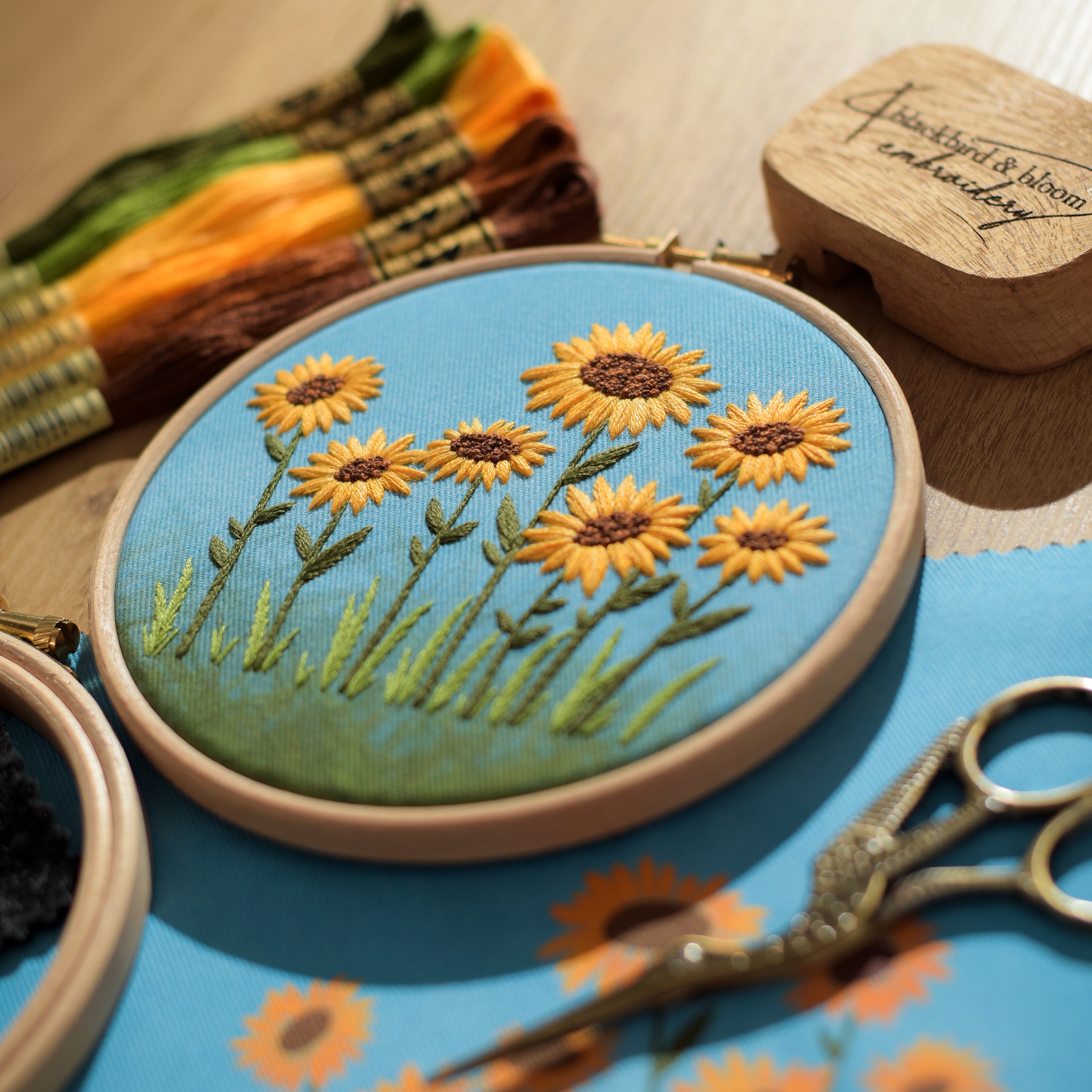 Sunflower Field Embroidery Kit