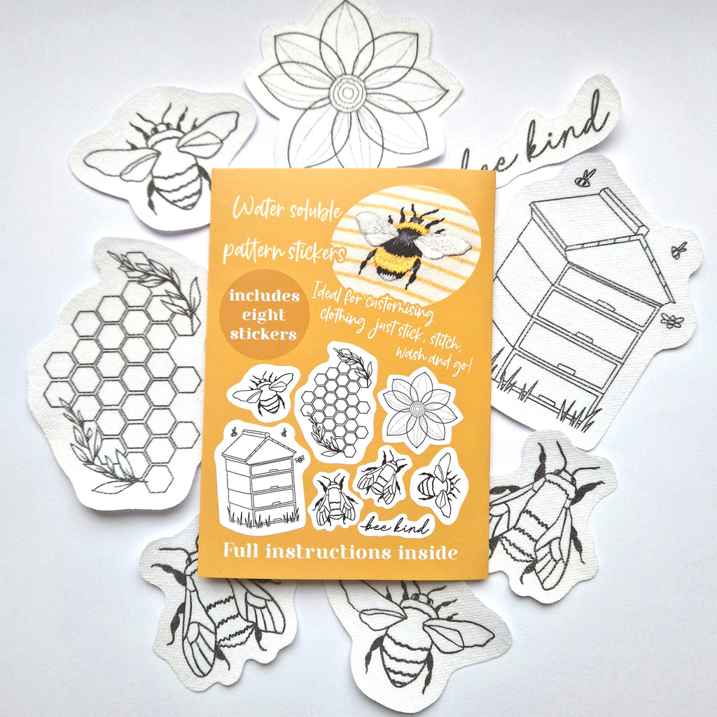 Sweet Honeybee Stick & Stitch Embroidery Patterns