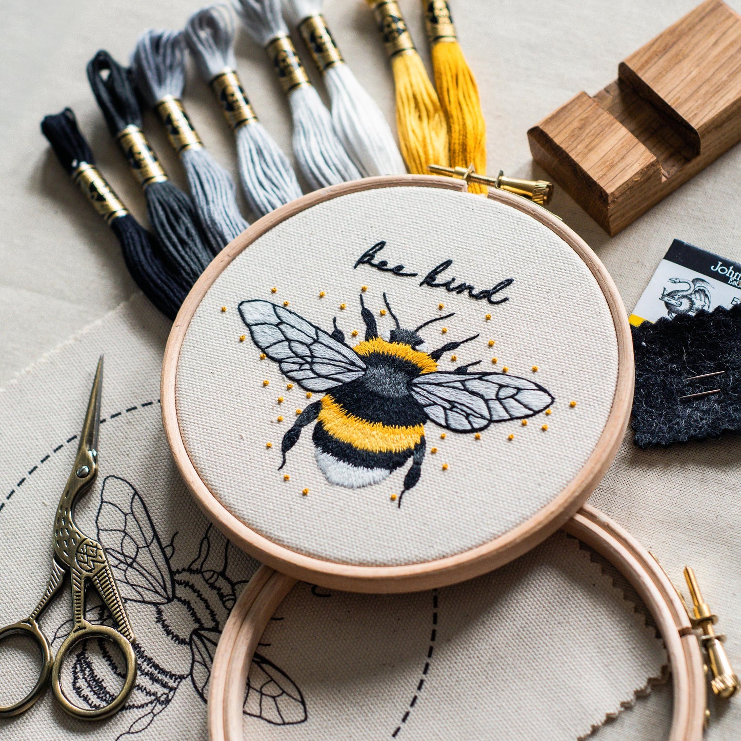 'The Mindful Bumblebee' - Embroidery Kit