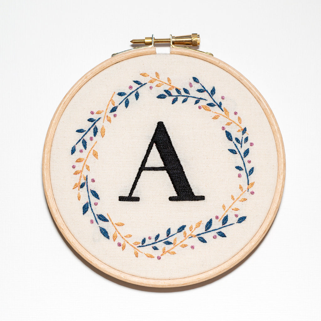Custom Monogram Wreath Hoop