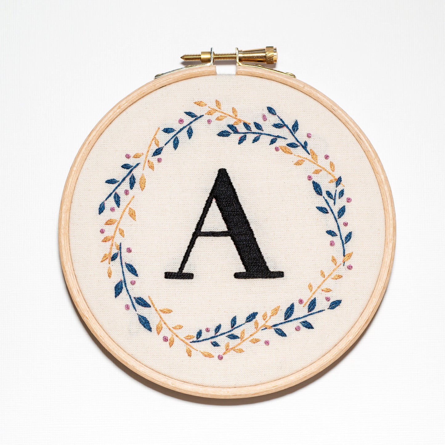 Custom Monogram Wreath Hoop