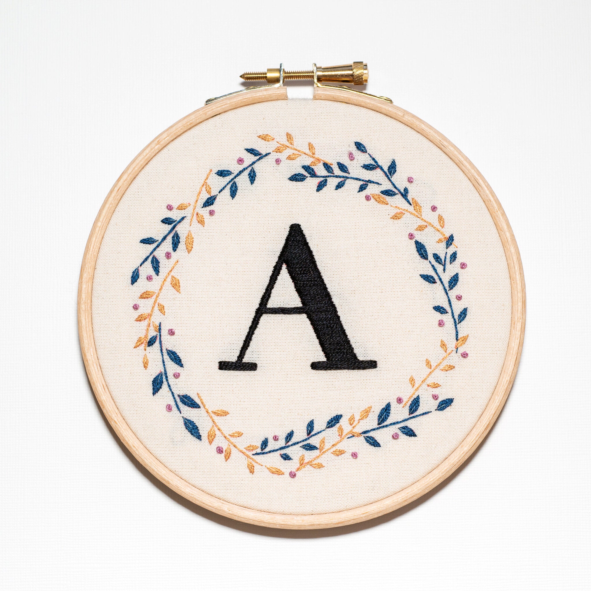 Custom Monogram Wreath Hoop