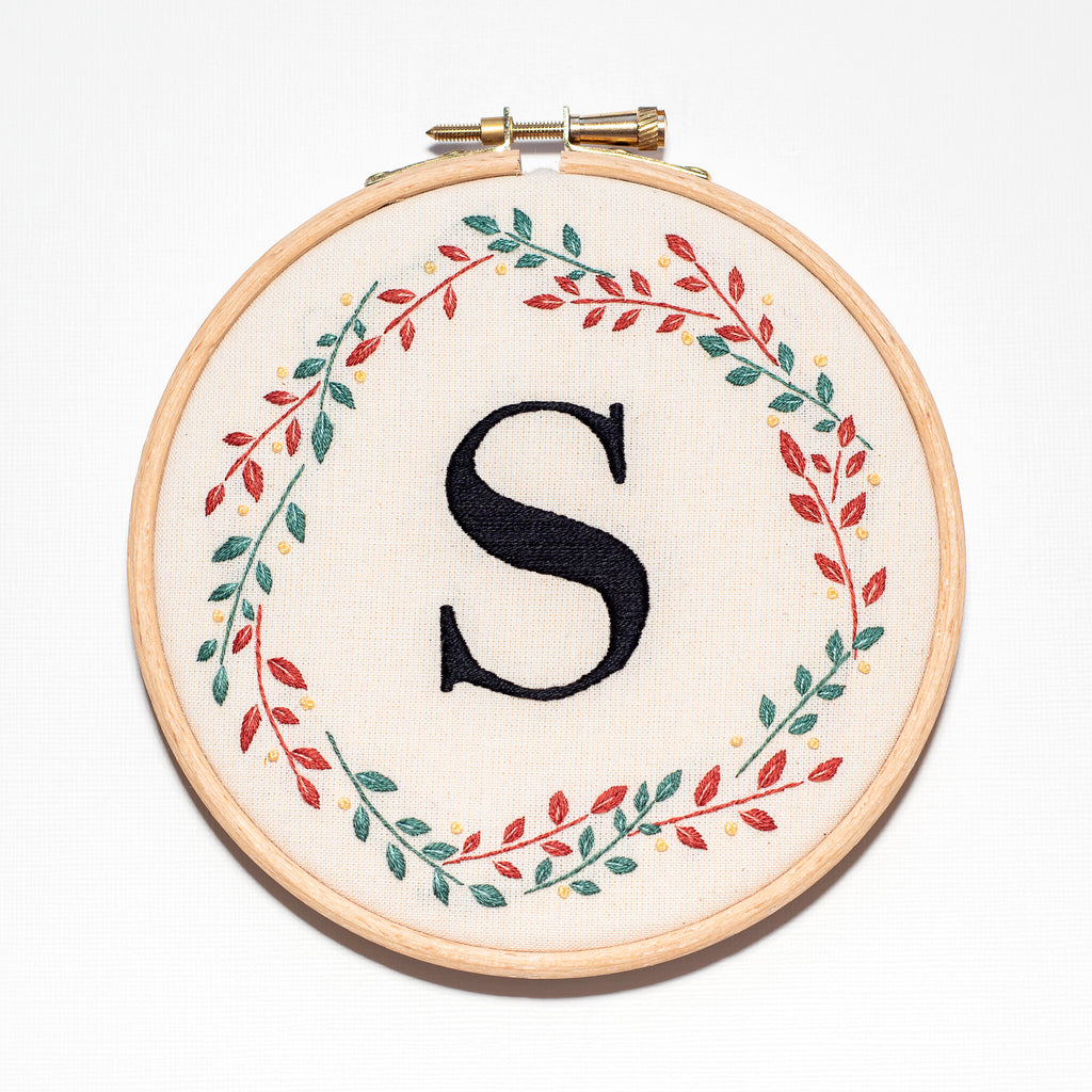 Custom Monogram Wreath Hoop