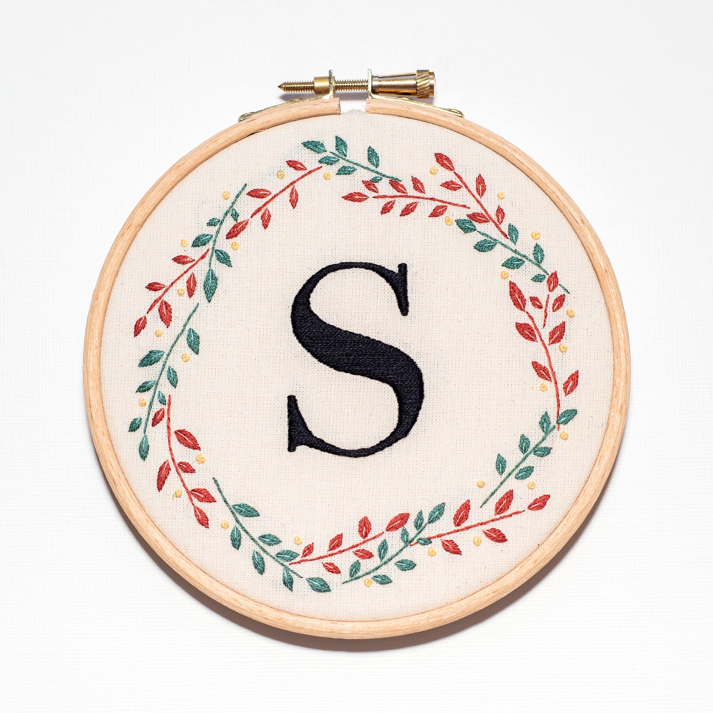Custom Monogram Wreath Hoop