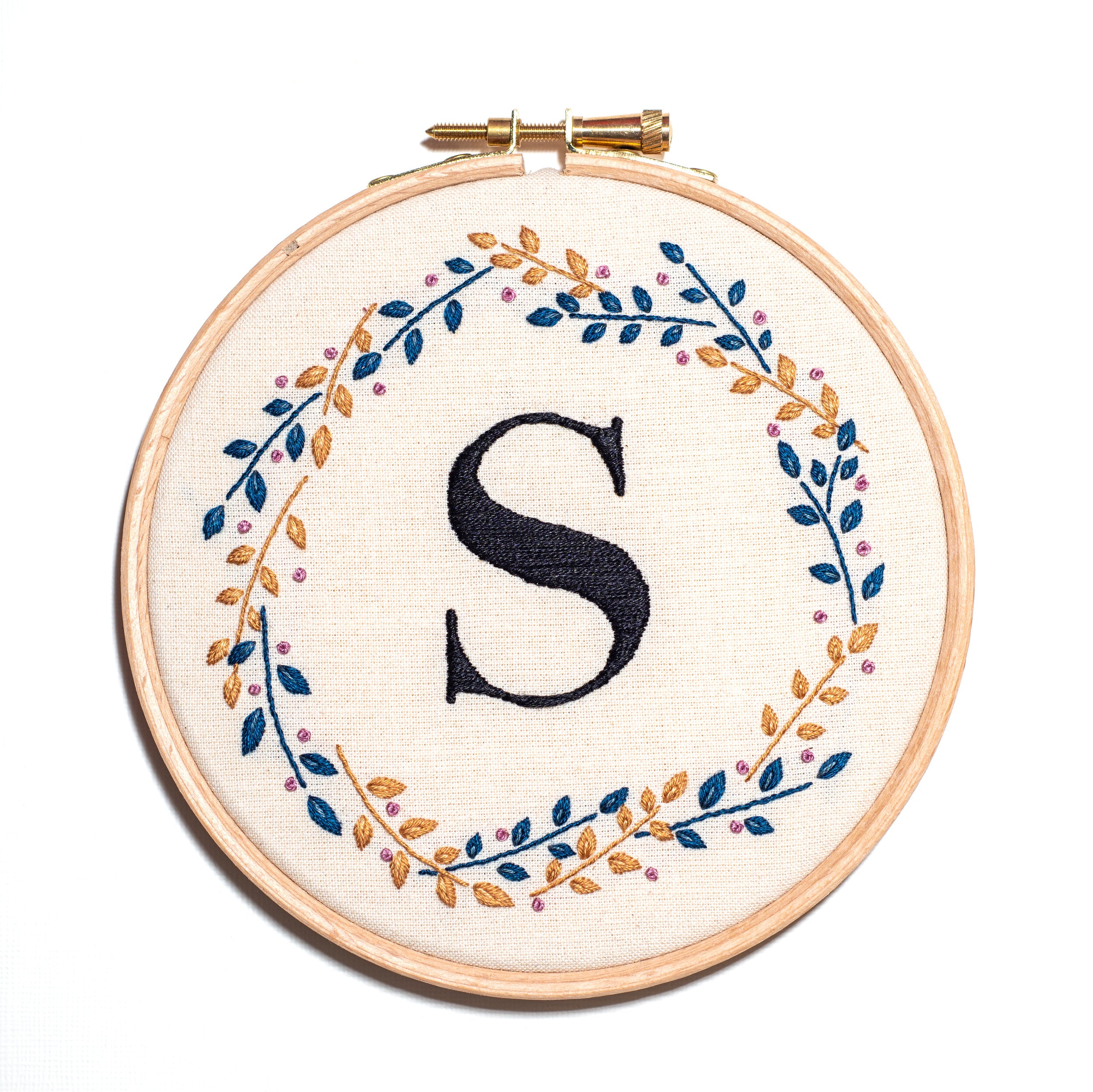Custom Monogram Wreath Hoop