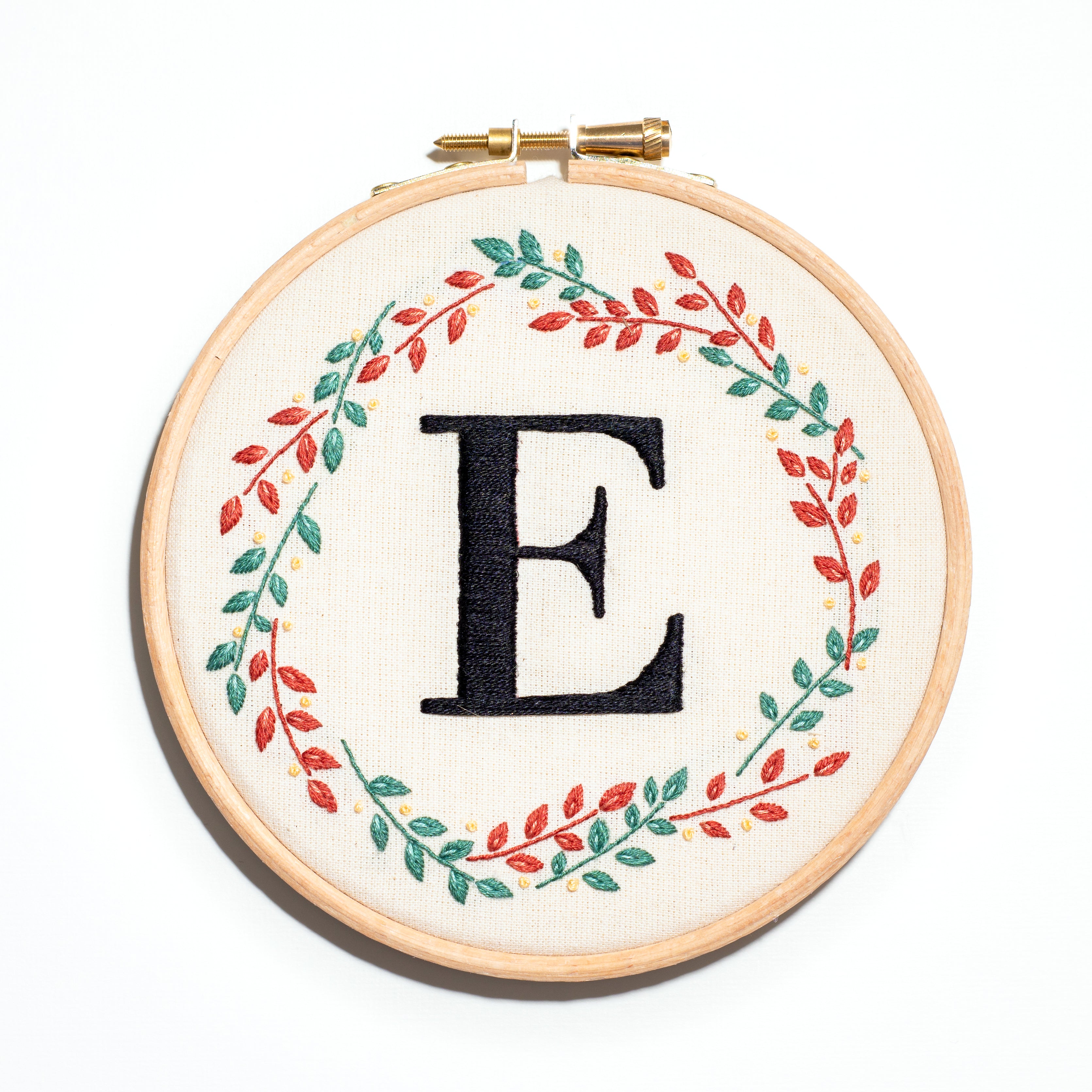Custom Monogram Wreath Hoop