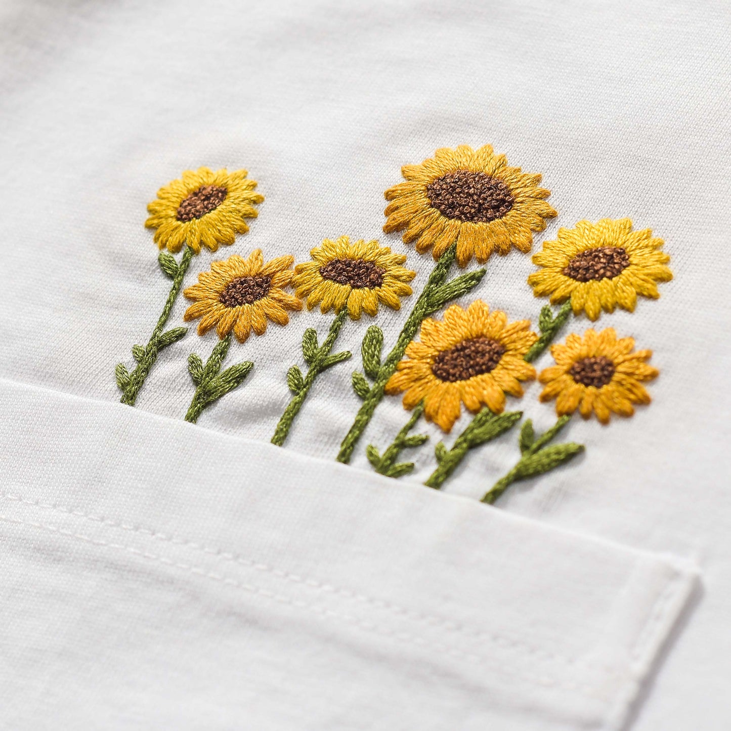 Happy Sunflowers Stick & Stitch Embroidery Patterns