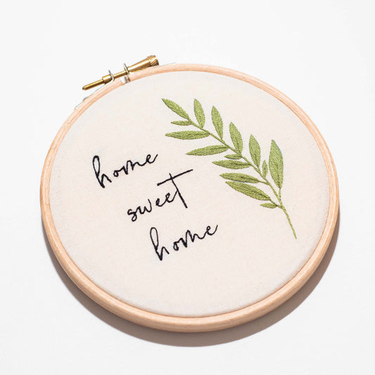 'Home Sweet Home' 5" Embroidered Hoop