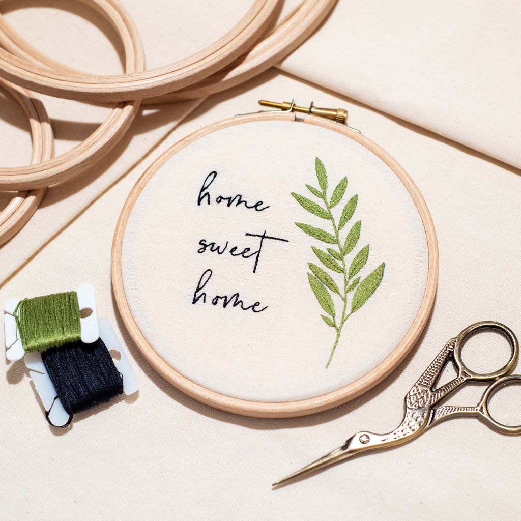 Home Sweet Home Embroidery Artwork