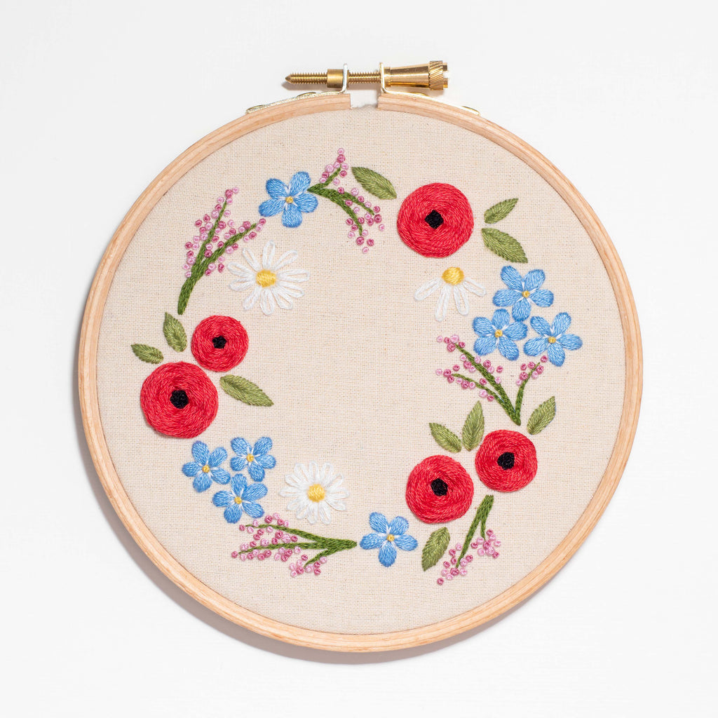 Wildflower Wreath Embroidery Kit