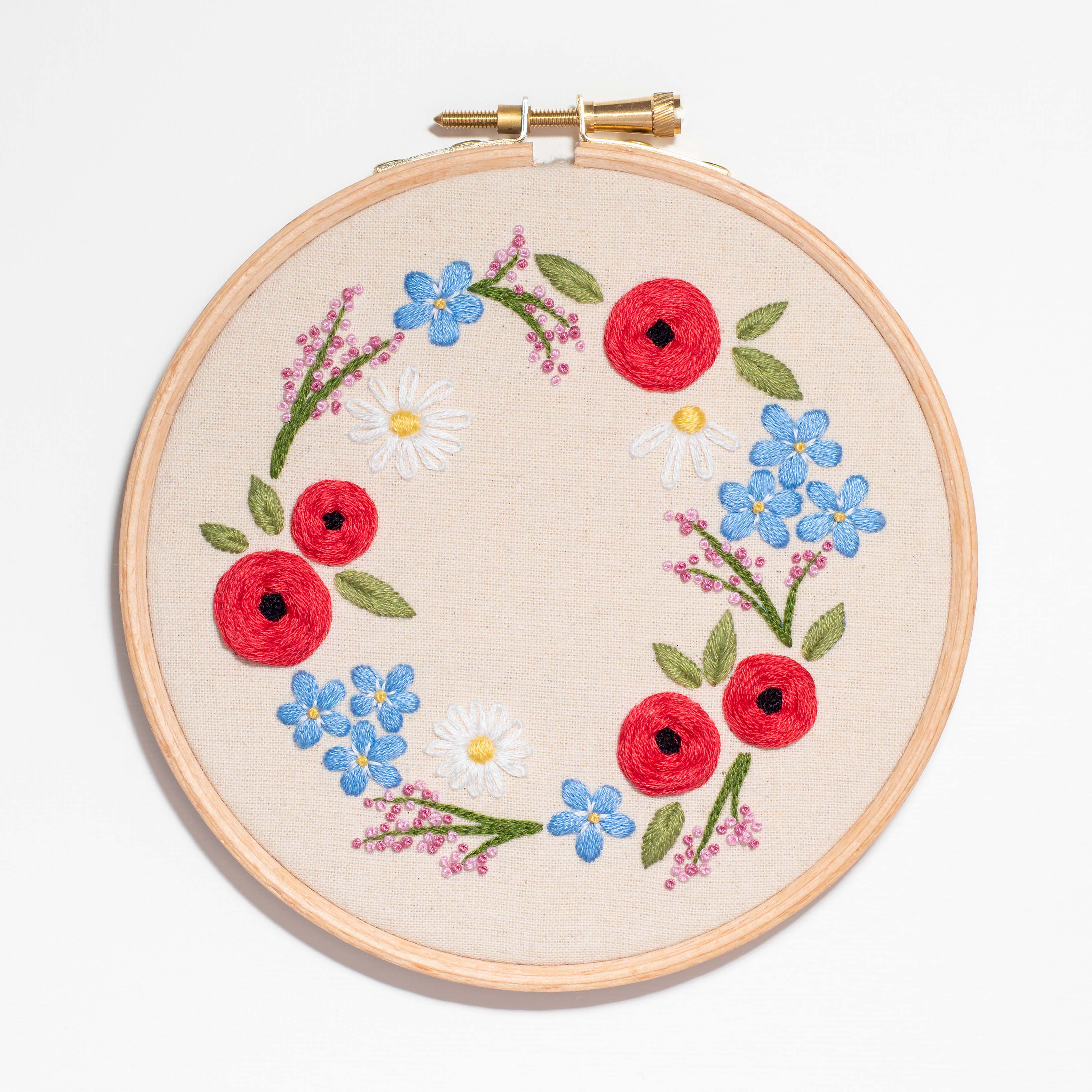 Wildflower Wreath Embroidery Kit