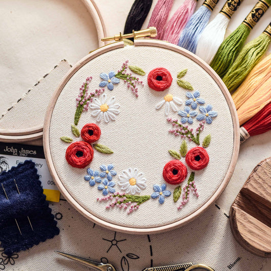 'Wildflower Wreath' - Embroidery Kit