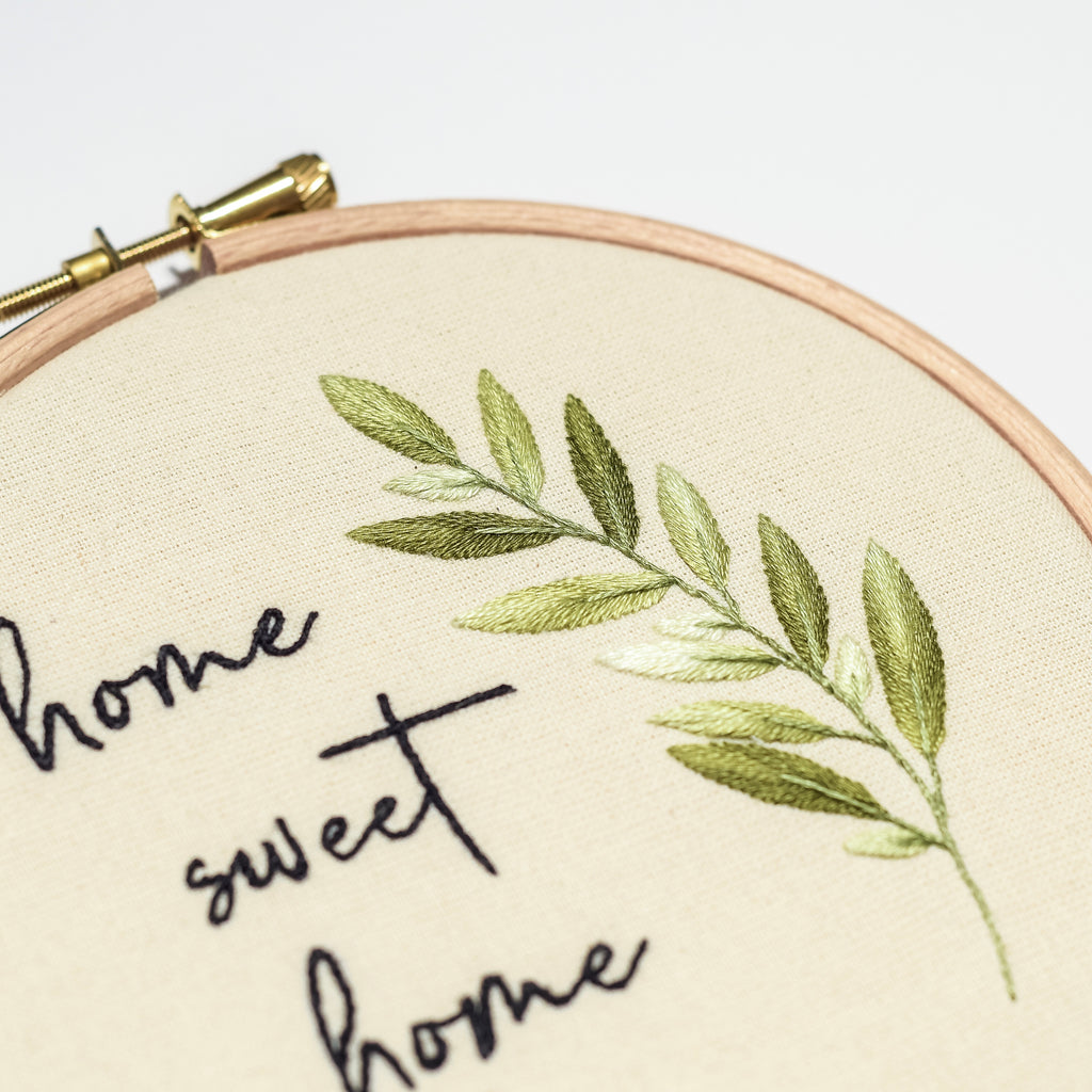 Home Sweet Home Embroidery Artwork